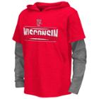 Boys 8-20 Campus Heritage Wisconsin Badgers Patrol Mock-layer Tee, Size: L(16/18), Dark Red