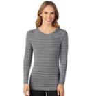 Women's Cuddl Duds Softwear Crewneck Top, Size: Small, Grey