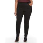 Plus Size Gloria Vanderbilt Avery High-rise Pull-on Jeans, Women's, Size: 20 W, Black