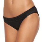 Women's Apt. 9&reg; Crochet Scoop Bikini Bottoms, Size: Large, Black