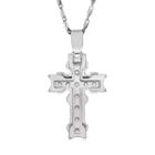 Brooklyn Exchange Stainless Steel Cross Pendant Necklace - Men, Size: 24, Grey