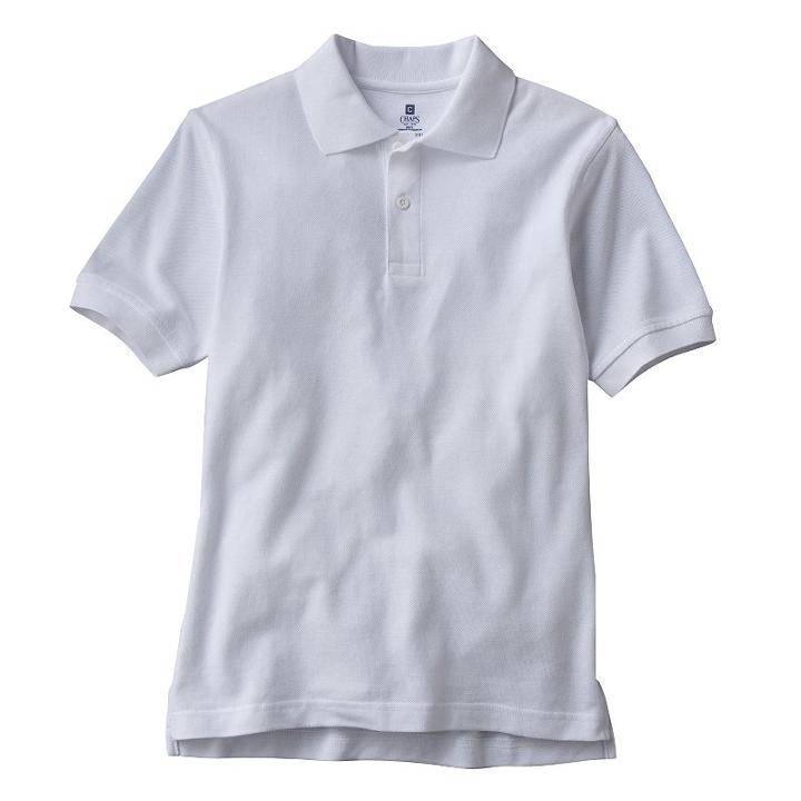 Boys 8-20 Chaps Solid Pique School Uniform Polo, Boy's, Size: 8, White
