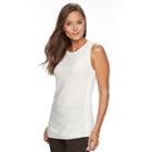 Women's Dana Buchman Sleeveless Sweater, Size: Small, White