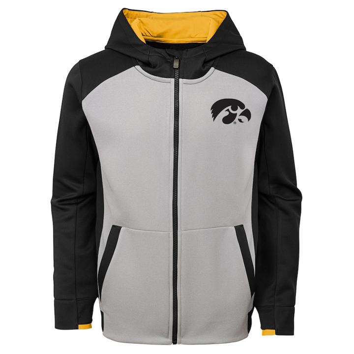 Boys 8-20 Iowa Hawkeyes Hi-tech Hoodie, Size: Xl 18-20, Grey