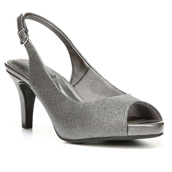 Lifestride Teller Women's Slingback Dress Heels, Size: Medium (9.5), Grey