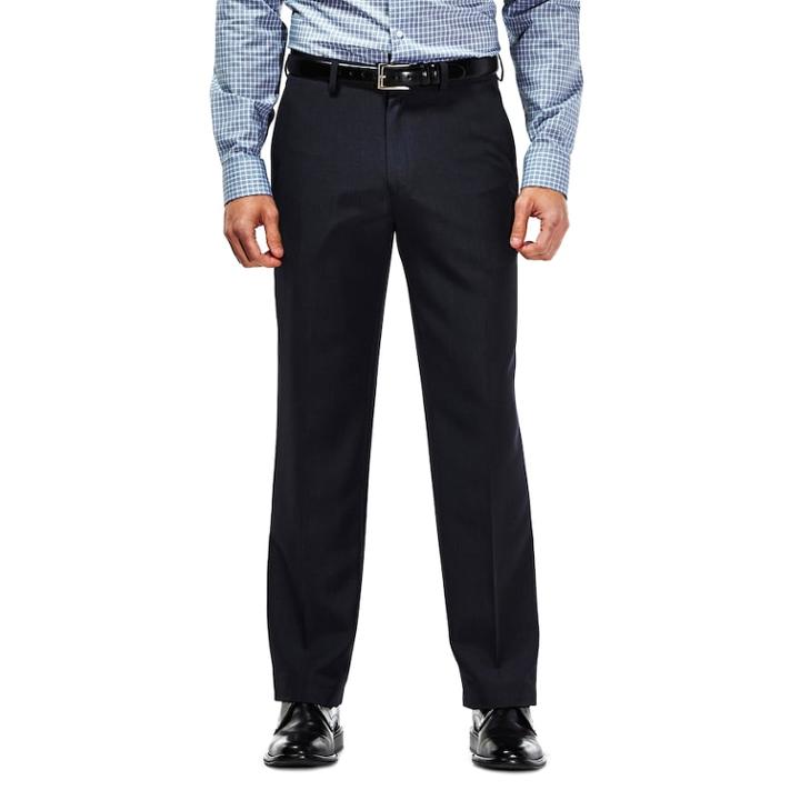 Big & Tall Haggar Travel Classic-fit Performance Suit Pants, Men's, Size: 48x34, Blue (navy)