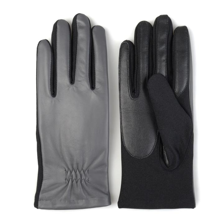 Women's Journee Collection Suede Leather Tech Gloves, Size: Large, Grey