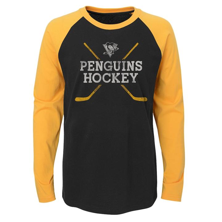 Boys 4-18 Pittsburgh Penguins Hockey Sticks Tee, Size: 12-14, Oxford