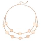 Disc Double Strand Station Necklace, Women's, Light Pink