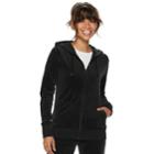 Petite Tek Gear&reg; Velour Jacket, Women's, Size: M Petite, Black