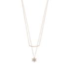 Lc Lauren Conrad Curved Bar & Flower Layered Necklace, Women's, Pink