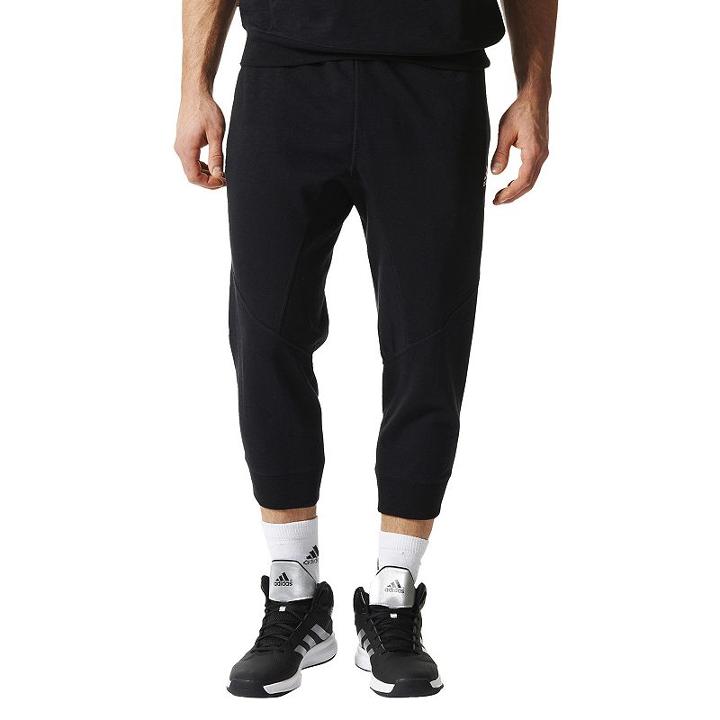 Men's Adidas Cross Up Three-quarter Pants, Size: Large, Black