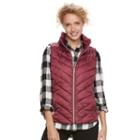Juniors' So&reg; Puffer Vest, Teens, Size: Large, Red