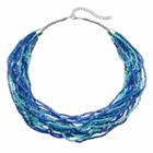 Blue Seed Bead Chunky Necklace, Women's