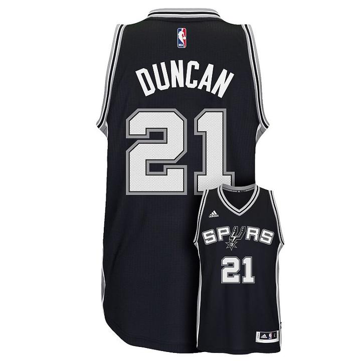 Men's Adidas San Antonio Spurs Tim Duncan Jersey, Size: Medium, Black