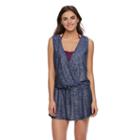 Women's Portocruz French Terry Faux-frap Cover-up, Size: Medium, Blue Other