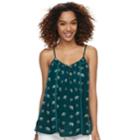 Women's Sonoma Goods For Life&trade; Printed Challis Tank, Size: Medium, Dark Blue
