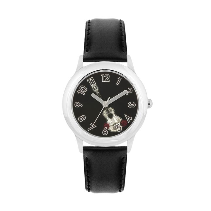 Disney Pixar Coco Kids' Guitar Leather Watch, Boy's, Size: Medium, Black