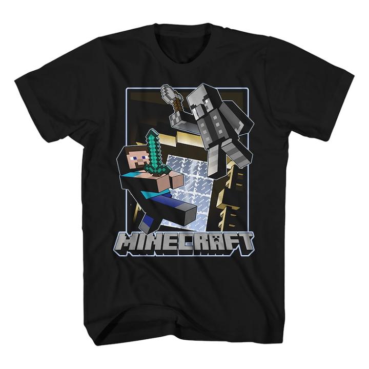 Boys 8-20 Minecraft Haunted Mansion Tee, Size: Xl, Black