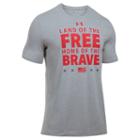 Men's Under Armour Americana Land Of The Free Tee, Size: Xxl, Med Grey
