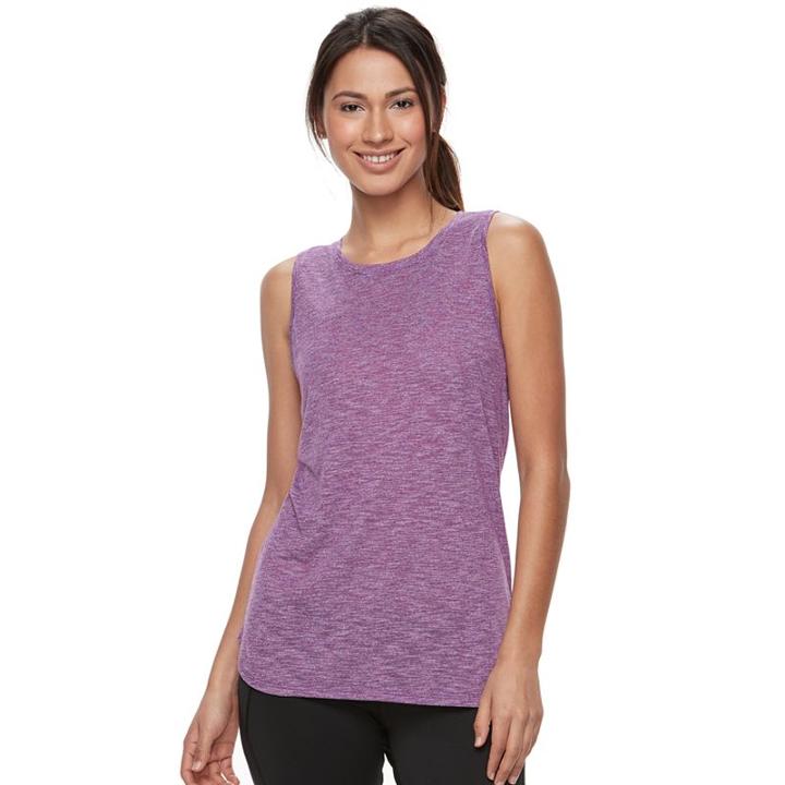 Women's Tek Gear&reg; Dry Tek Slubbed Tank Top, Size: Xs, Med Purple