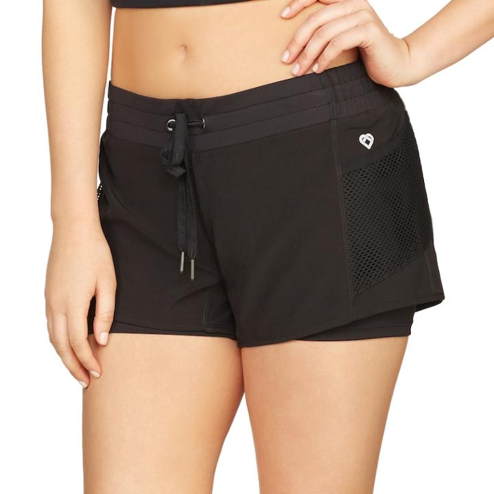 Women's Colosseum Woodland Midrise Shorts, Size: Large, Black