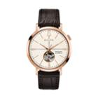 Bulova Men's Classic Leather Automatic Skeleton Watch - 97a136, Size: Large, Brown