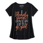 Girls 7-16 Harry Potter I Solemnly Swear High-low Glitter Graphic Tee, Size: Large, Black