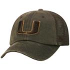 Adult Top Of The World Miami Hurricanes Chestnut Adjustable Cap, Men's, Med Brown