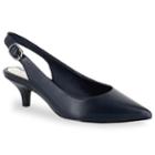 Easy Street Faye Women's Slingback Heels, Size: 8 Wide, Blue (navy)