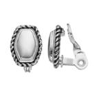 Napier Hexagonal Clip On Earrings, Women's, Silver