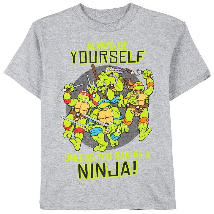 Boys 4-7 Teenage Mutant Ninja Turtle Always Be Yourself Tee, Boy's, Size: 4, Med Grey