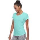 Women's Tek Gear&reg; Mesh Back Short Sleeve Tee, Size: Xl, Turquoise/blue (turq/aqua)