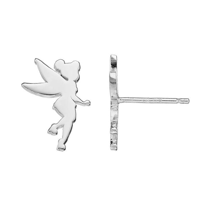 Disney's Tinkerbell Kids' Sterling Silver Stud Earrings, Women's