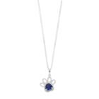 Radiant Gem Sterling Silver Lab-created Sapphire & Diamond Accent Paw Pendant Necklace, Women's, Size: 18, Blue