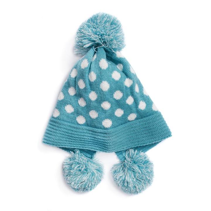 Women's Muk Luks Triple Pom-pom Beanie, Size: Fits Most, Turquoise/blue (turq/aqua)