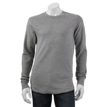 Men's Croft & Barrow&reg; Thermal Underwear Top, Size: Medium, Grey Other
