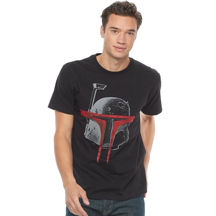 Men's Star Wars Boba Fetta Tee, Size: Large, Black