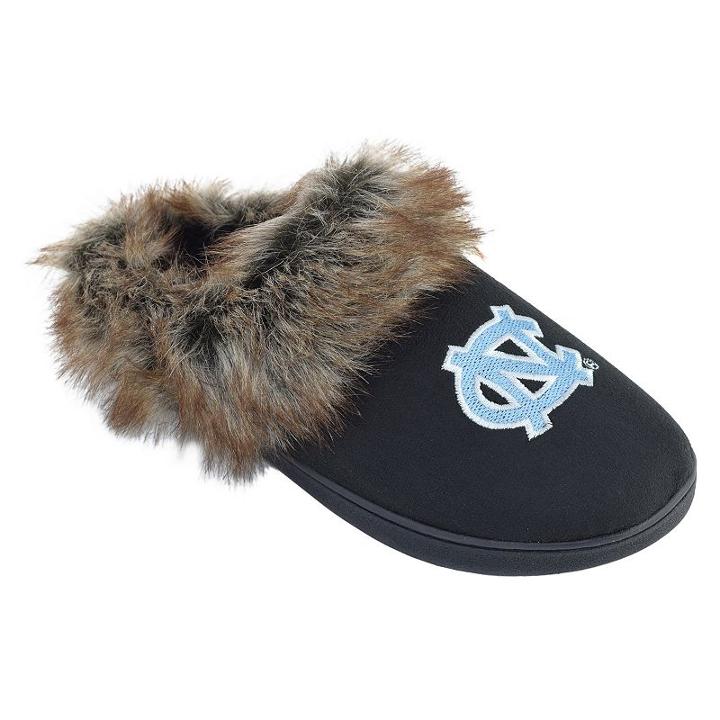 Women's North Carolina Tar Heels Scuff Slippers, Size: Xl, Black