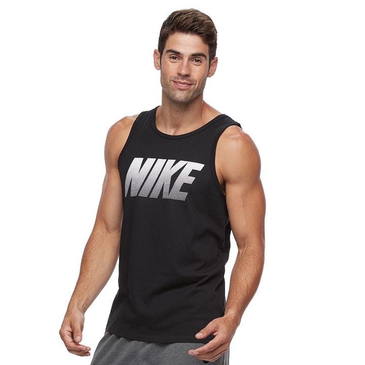 Men's Nike Dri-fit Tank, Size: Xl, Grey (charcoal)