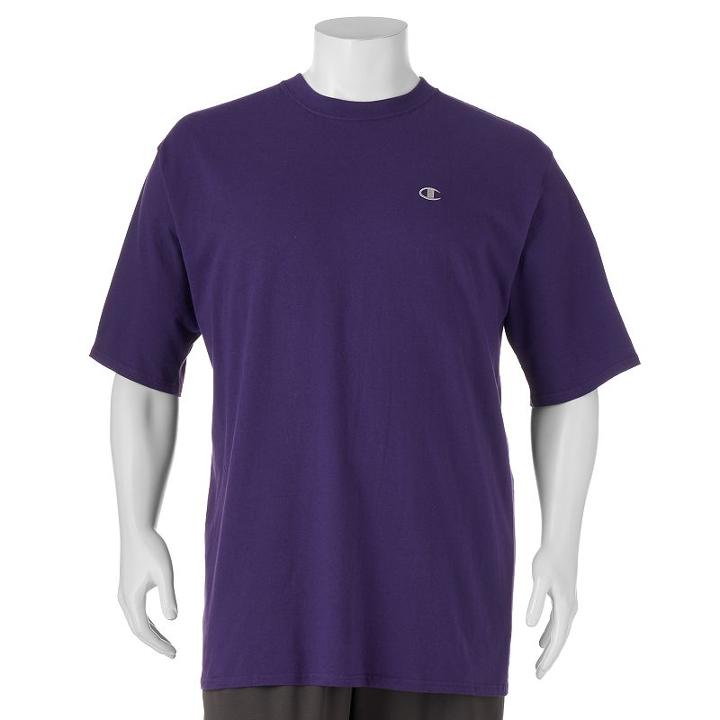 Big & Tall Champion Solid Tee, Men's, Size: 2xb, Med Purple