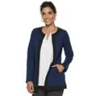 Women's Dana Buchman Colorblock Ponte Jacket, Size: Xl, Blue (navy)