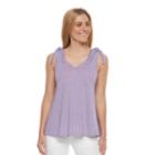 Women's Sonoma Goods For Life&trade; Bow Tank, Size: Xl, Med Purple