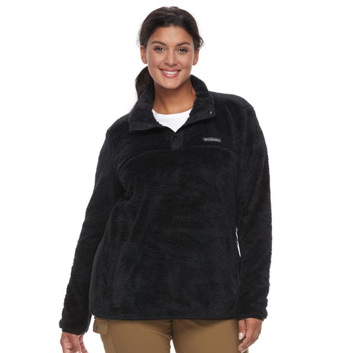 Plus Size Columbia Double Springs Fleece Pullover Sweatshirt, Women's, Size: 3xl, Grey (charcoal)