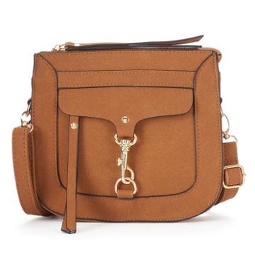 Kiss Me Couture Dog Lock Flap Crossbody Bag, Women's, Brown
