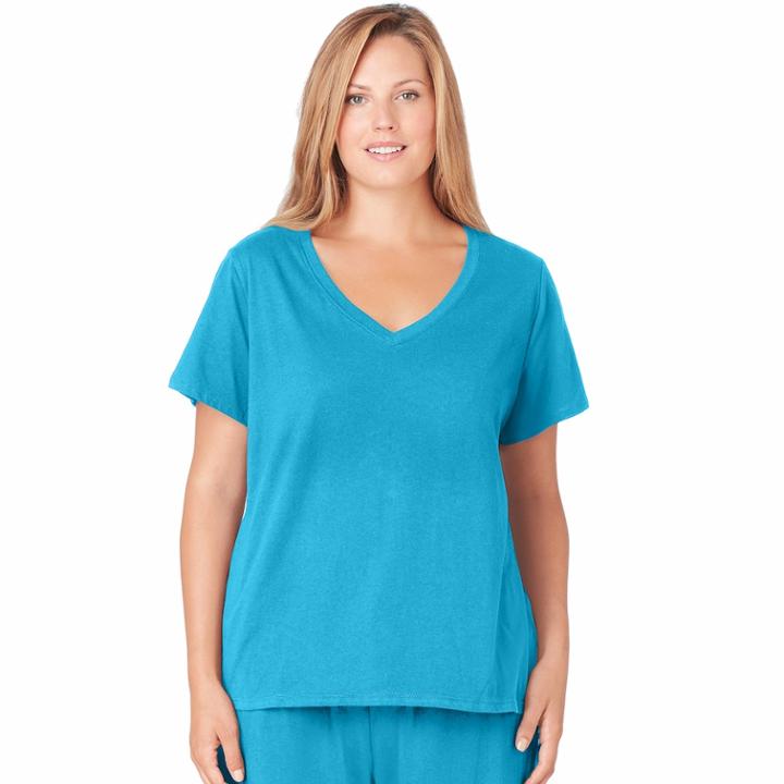 Plus Size Jockey Pajamas: Modern Cotton Pajama Tee, Women's, Size: 3xl, Green
