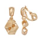 Napier Textured Geometric Clip On Earrings, Women's, Gold