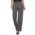 Women's Apt. 9&reg; Belted Midrise Trouser Pants, Size: 18 Short, Dark Grey