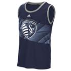 Men's Adidas Sporting Kansas City Evolution Tank Top, Size: Xl, Blue (navy)