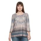 Plus Size World Unity Lace-back Scoopneck Top, Women's, Size: 0x, Med Beige